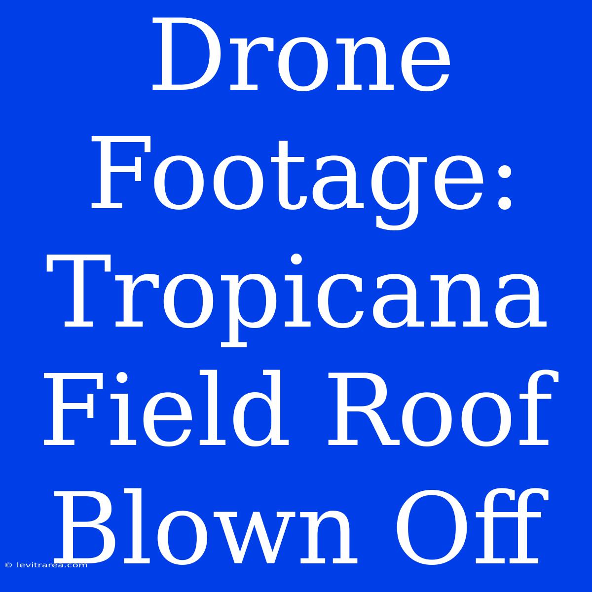 Drone Footage: Tropicana Field Roof Blown Off