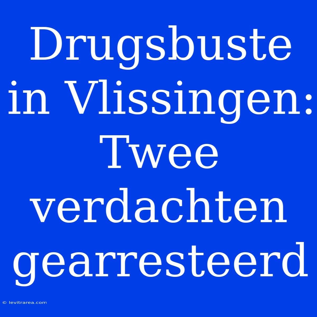 Drugsbuste In Vlissingen: Twee Verdachten Gearresteerd