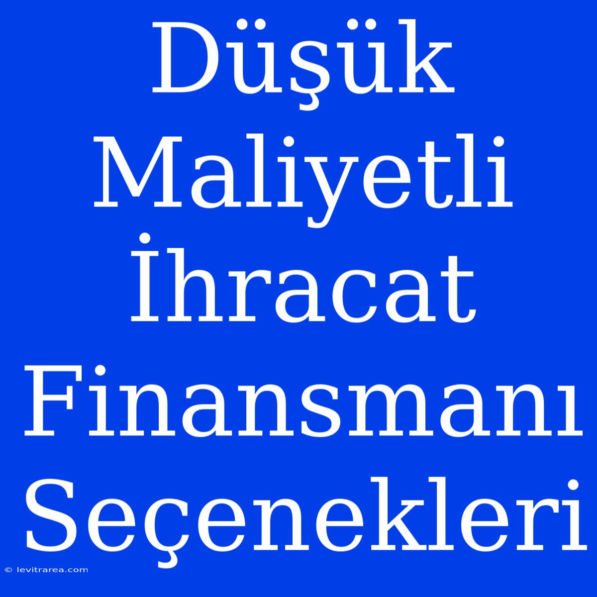 Düşük Maliyetli İhracat Finansmanı Seçenekleri