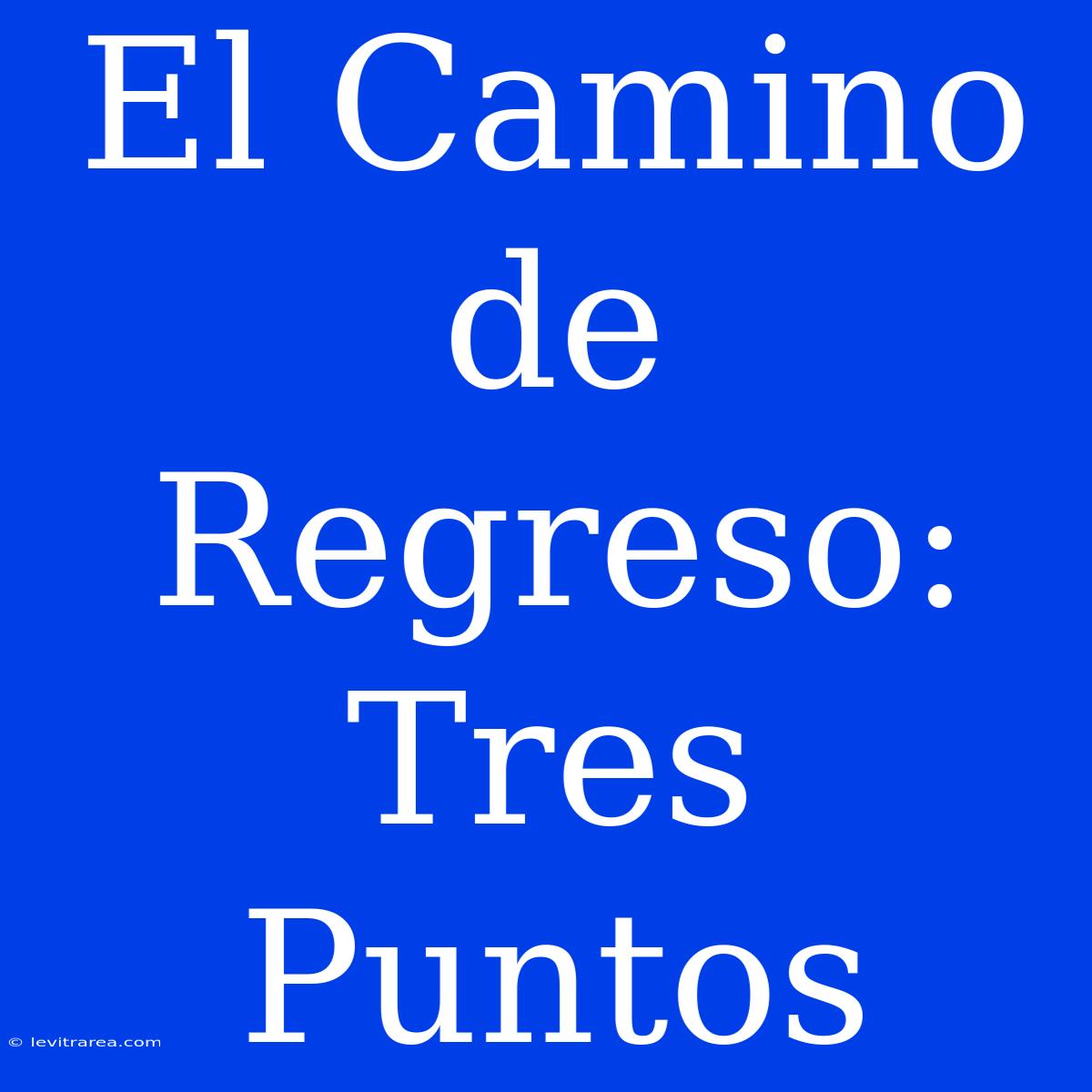 El Camino De Regreso: Tres Puntos 