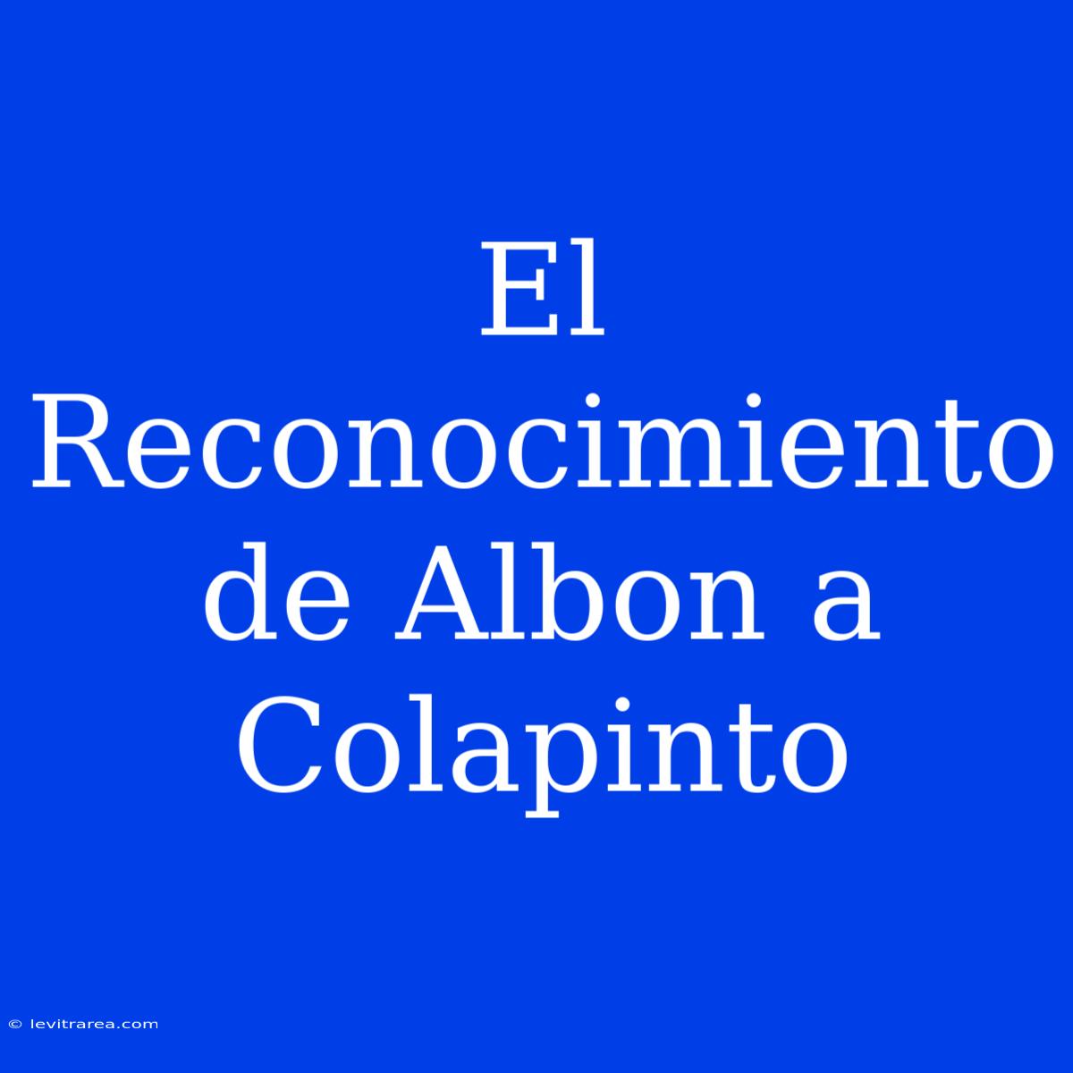 El Reconocimiento De Albon A Colapinto