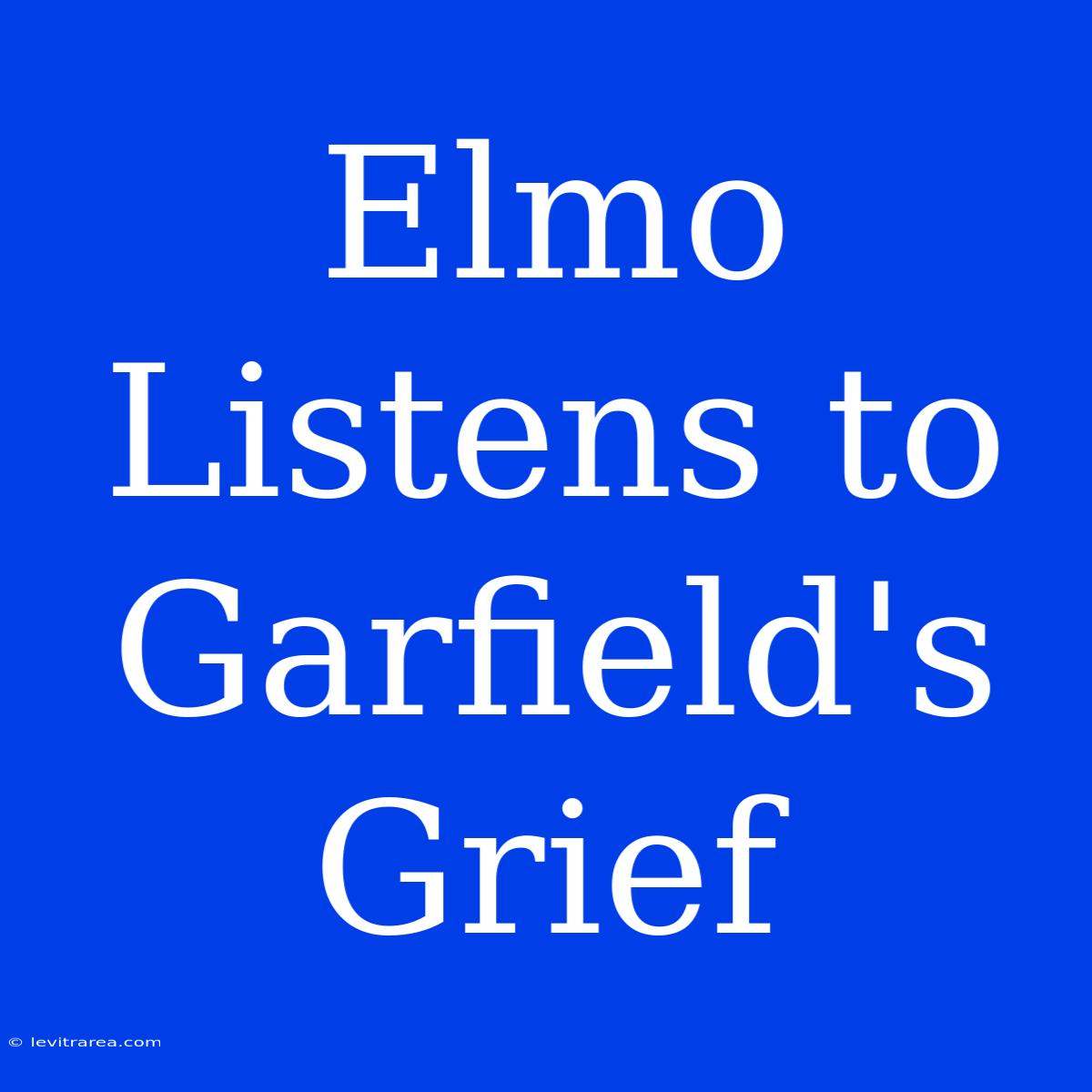 Elmo Listens To Garfield's Grief