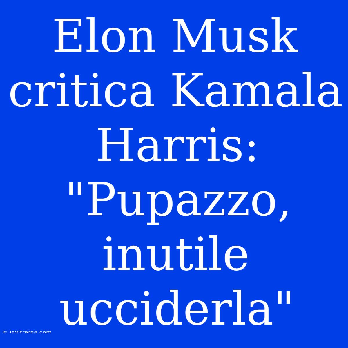 Elon Musk Critica Kamala Harris: 