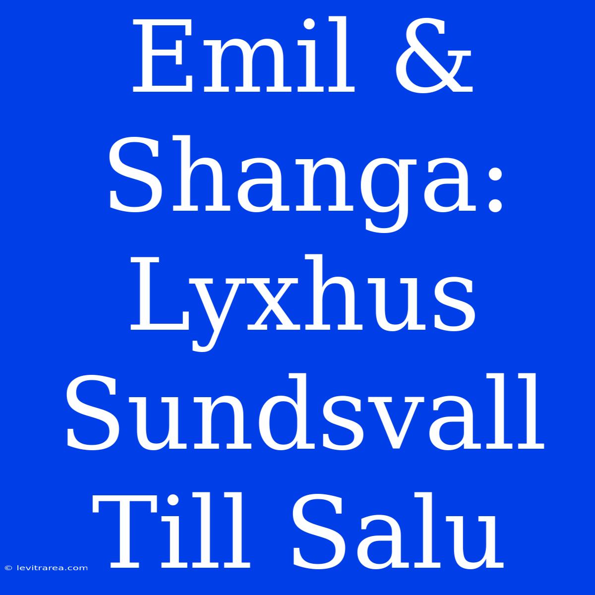 Emil & Shanga: Lyxhus Sundsvall Till Salu