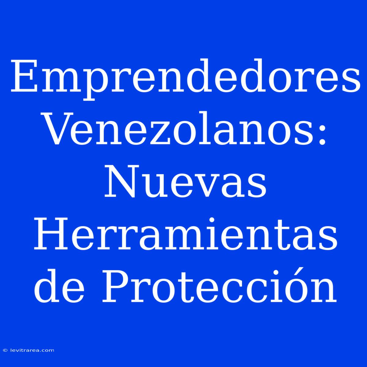 Emprendedores Venezolanos: Nuevas Herramientas De Protección