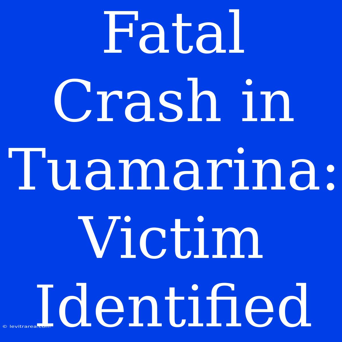 Fatal Crash In Tuamarina: Victim Identified