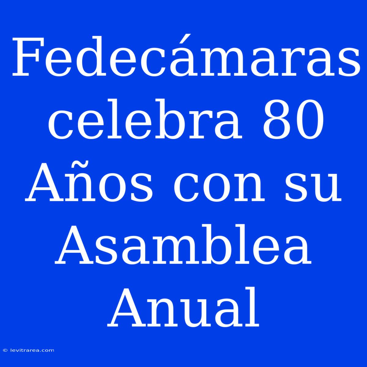 Fedecámaras Celebra 80 Años Con Su Asamblea Anual