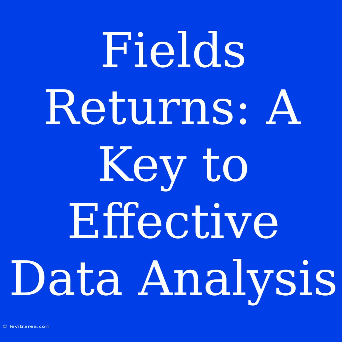 Fields Returns: A Key To Effective Data Analysis