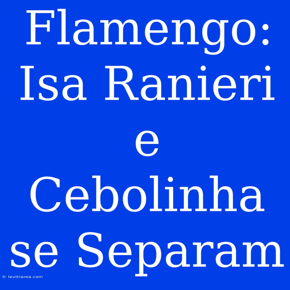 Flamengo: Isa Ranieri E Cebolinha Se Separam