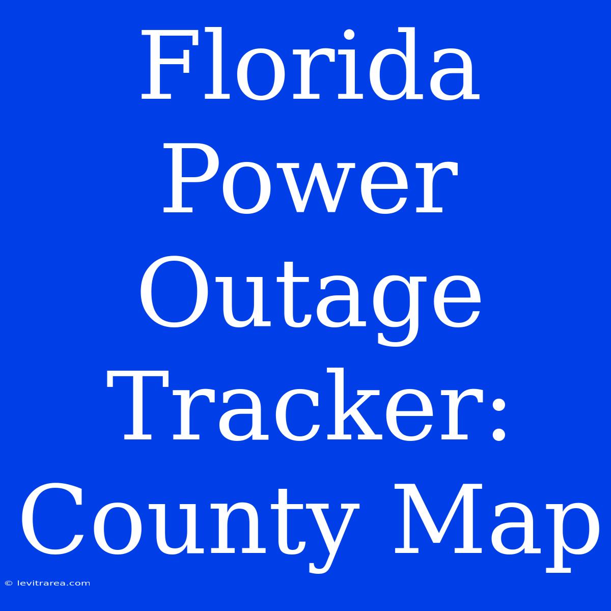 Florida Power Outage Tracker: County Map