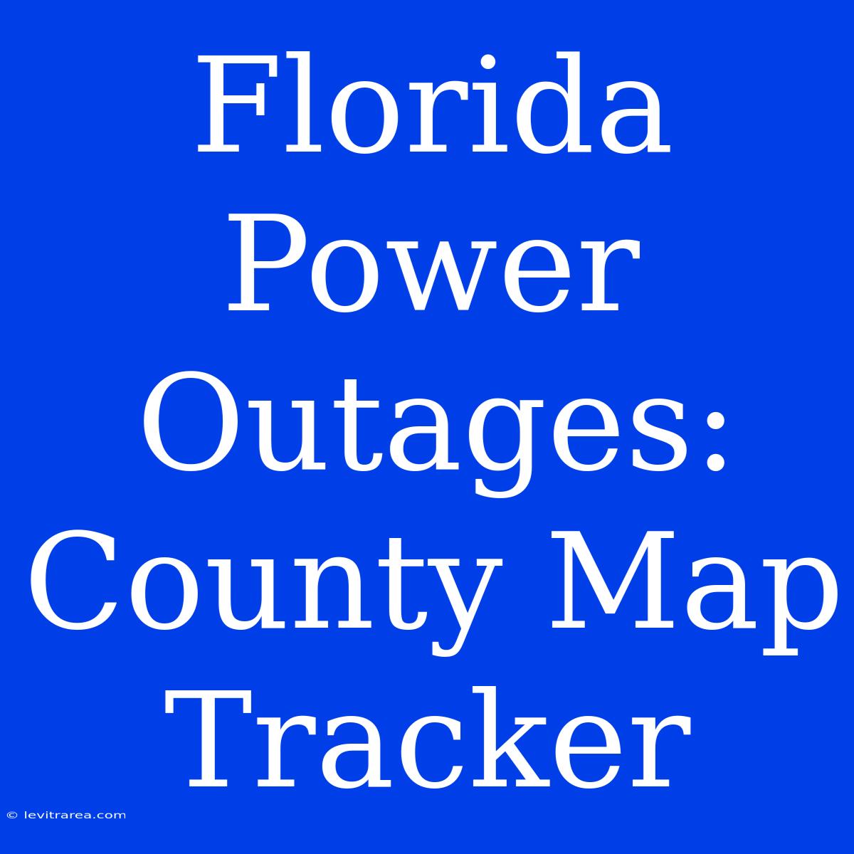 Florida Power Outages: County Map Tracker