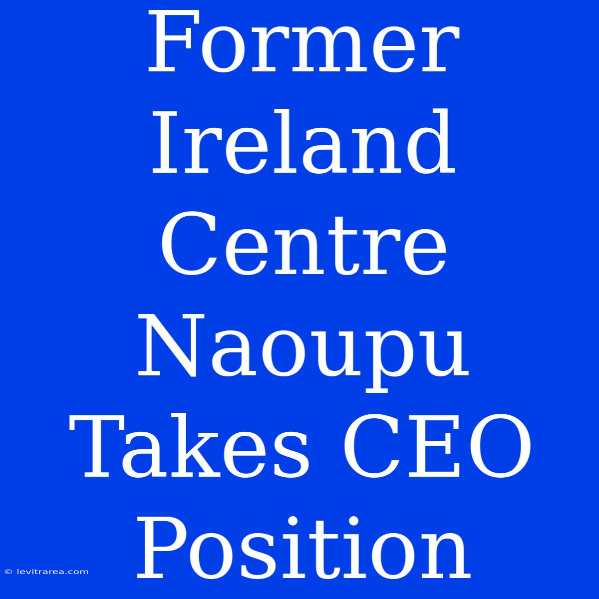 Former Ireland Centre Naoupu Takes CEO Position