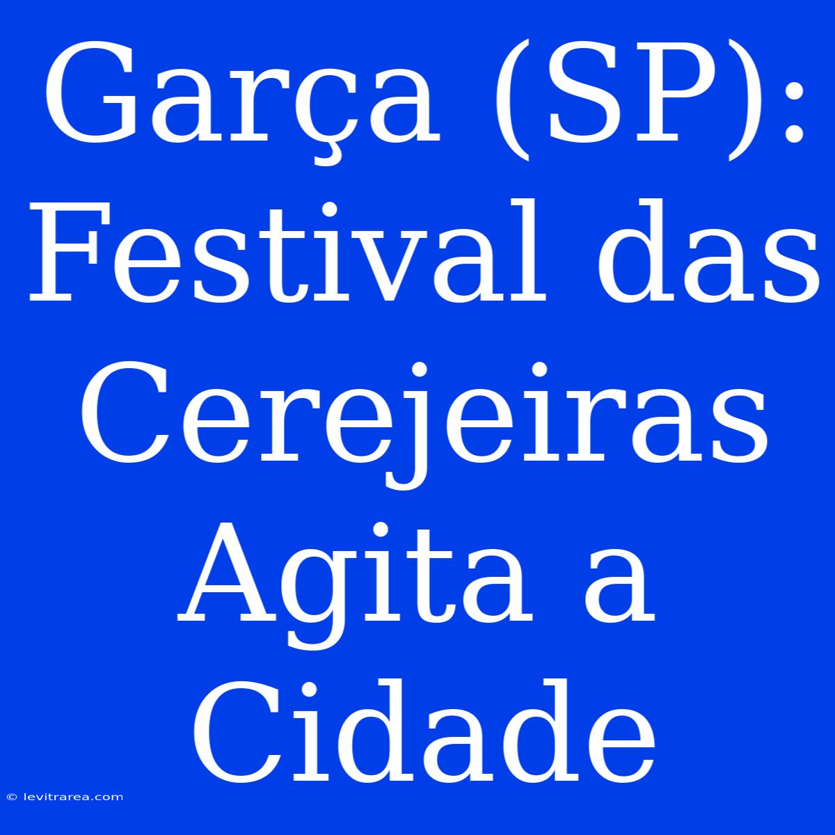 Garça (SP): Festival Das Cerejeiras Agita A Cidade