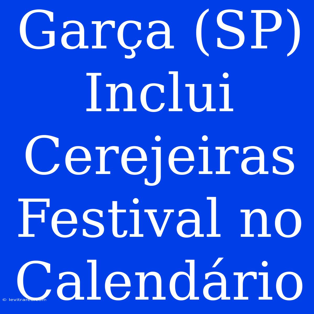 Garça (SP) Inclui Cerejeiras Festival No Calendário