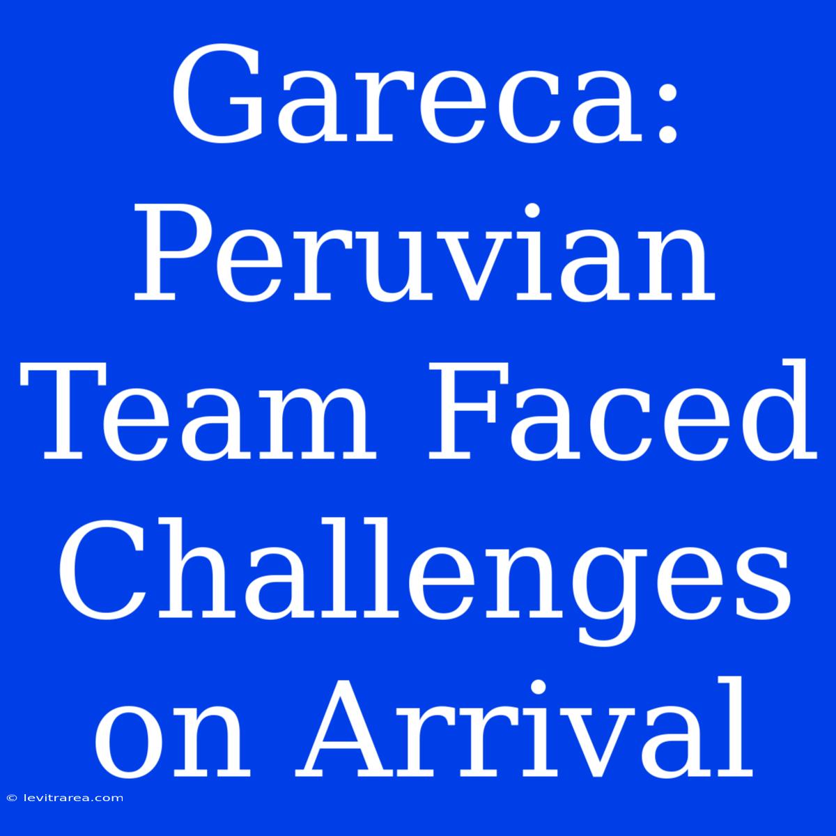 Gareca: Peruvian Team Faced Challenges On Arrival