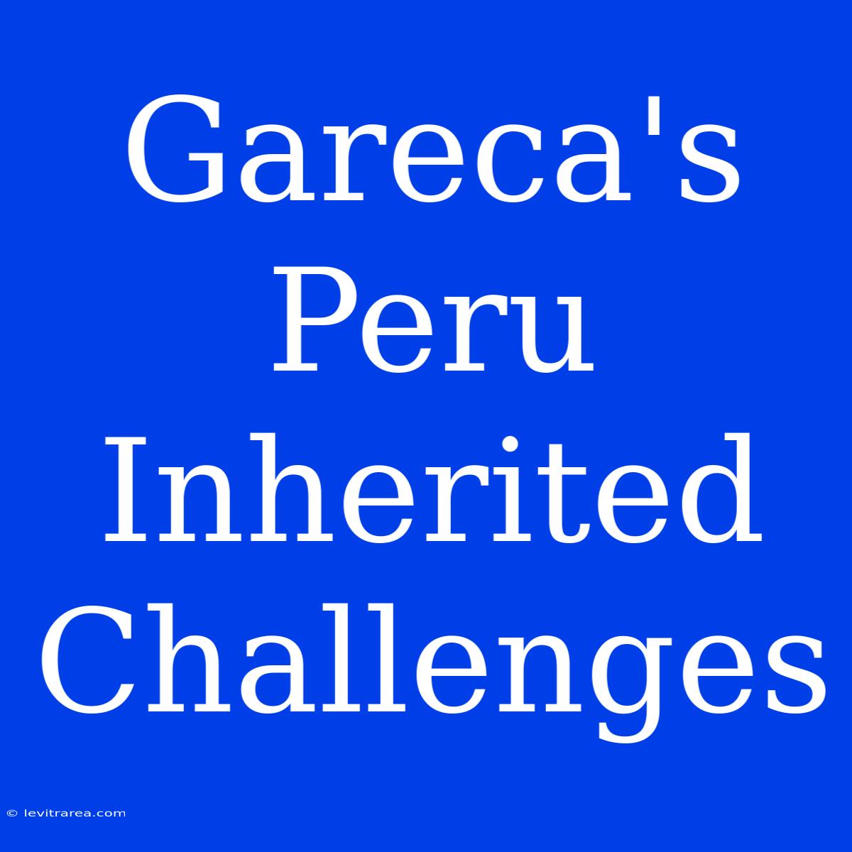 Gareca's Peru Inherited Challenges