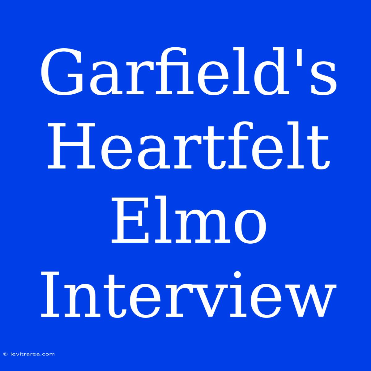 Garfield's Heartfelt Elmo Interview 