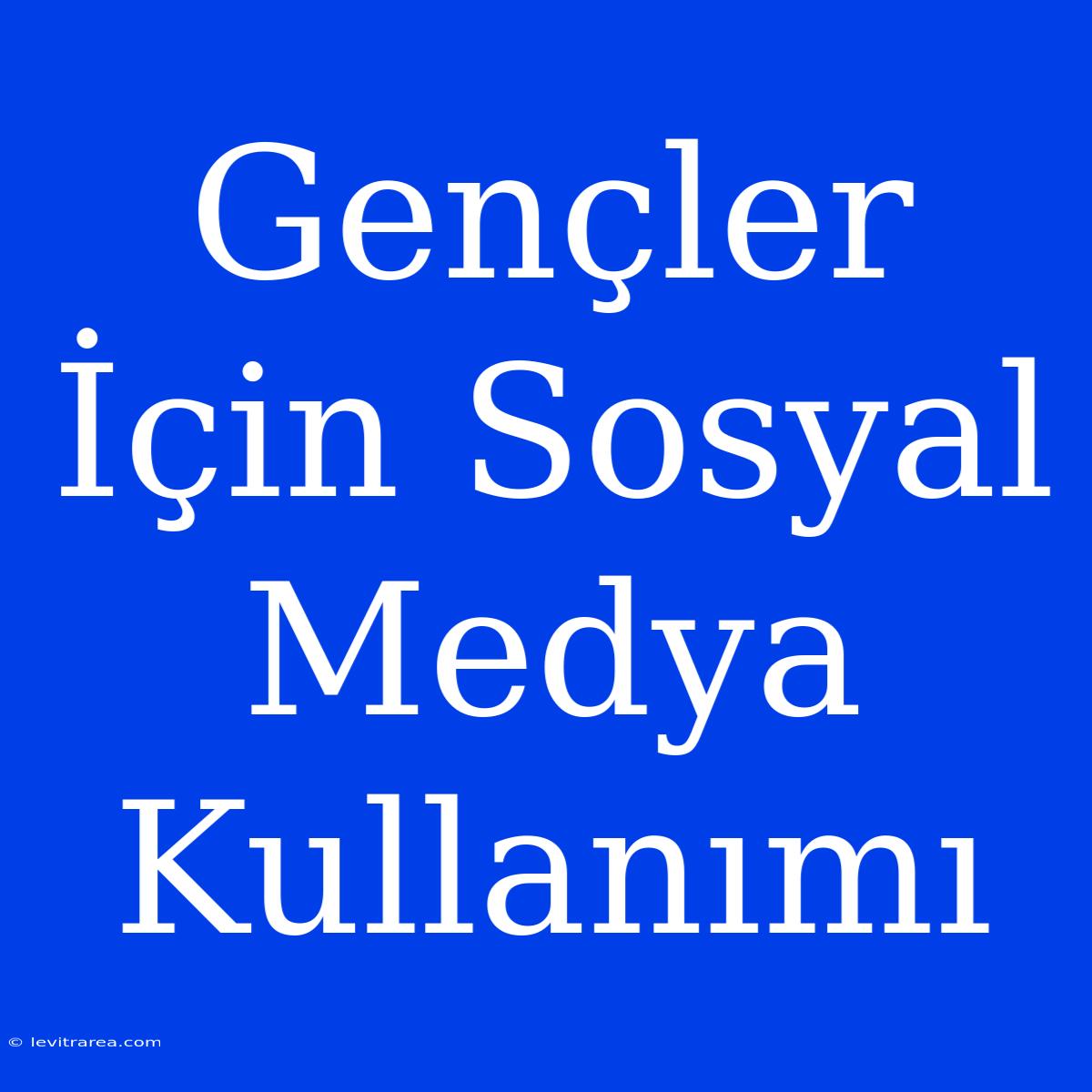 Gençler İçin Sosyal Medya Kullanımı