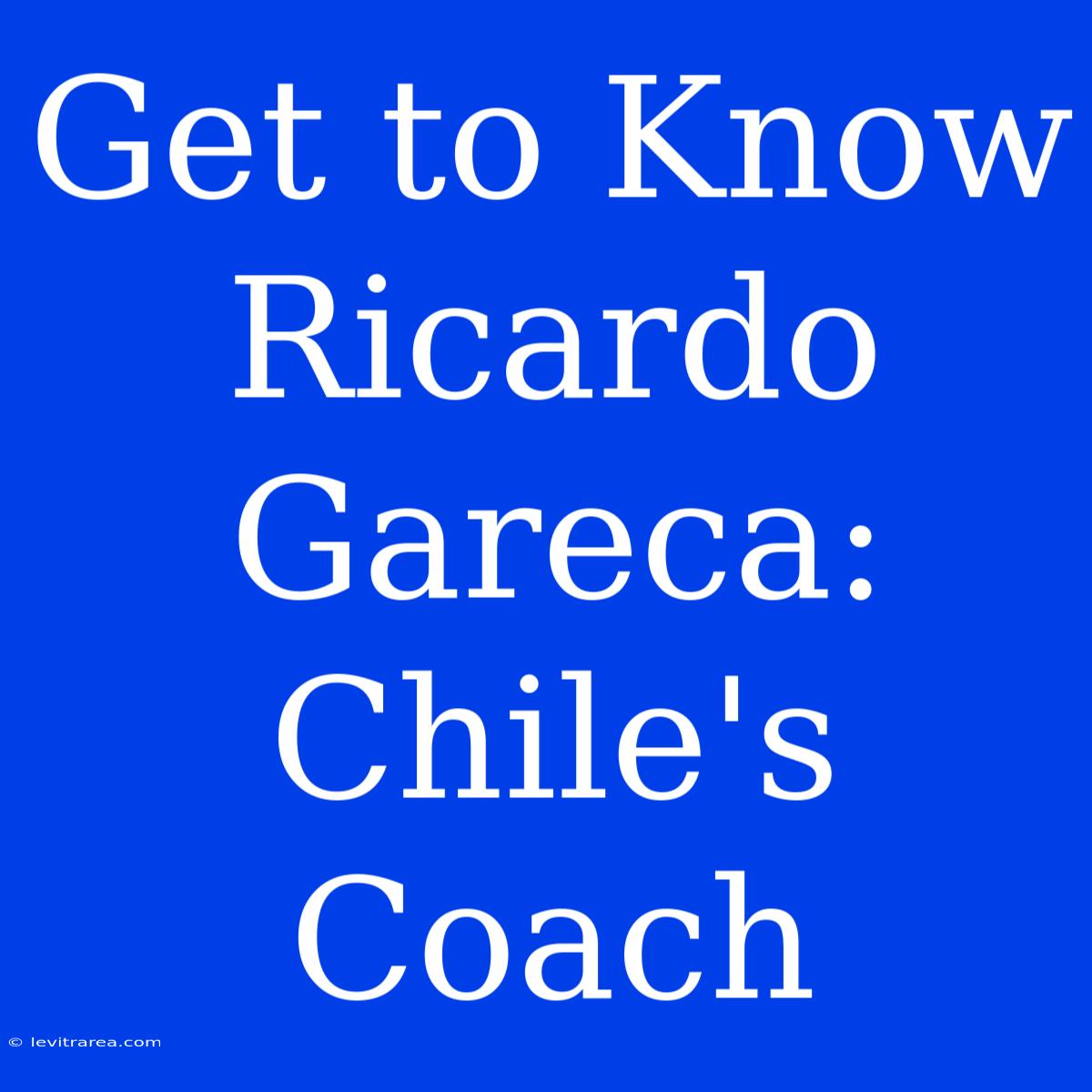 Get To Know Ricardo Gareca: Chile's Coach