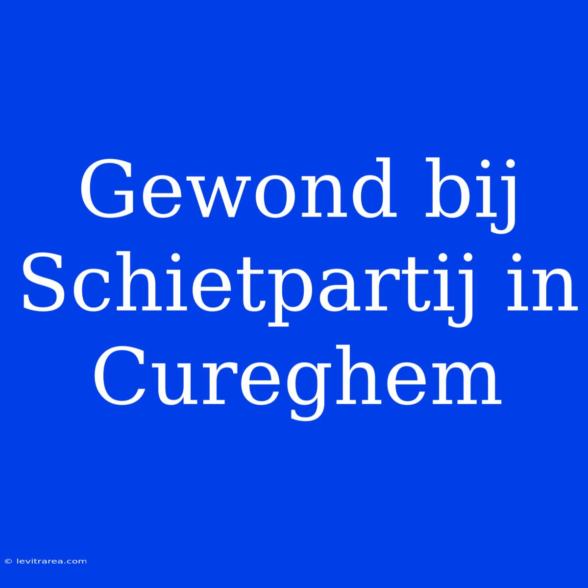 Gewond Bij Schietpartij In Cureghem