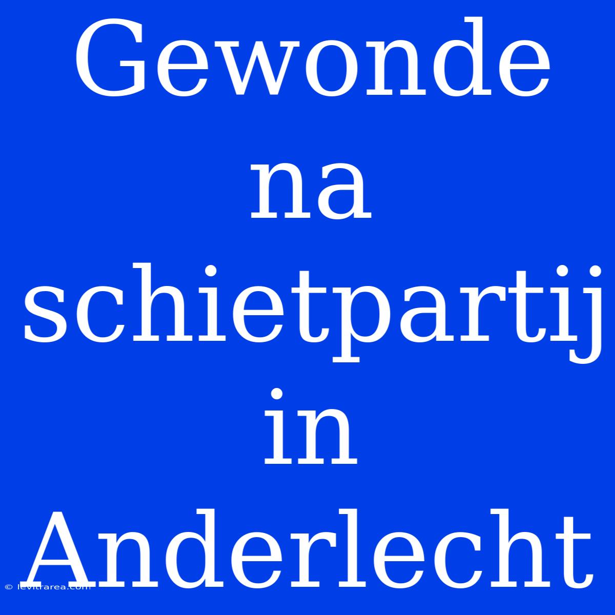 Gewonde Na Schietpartij In Anderlecht