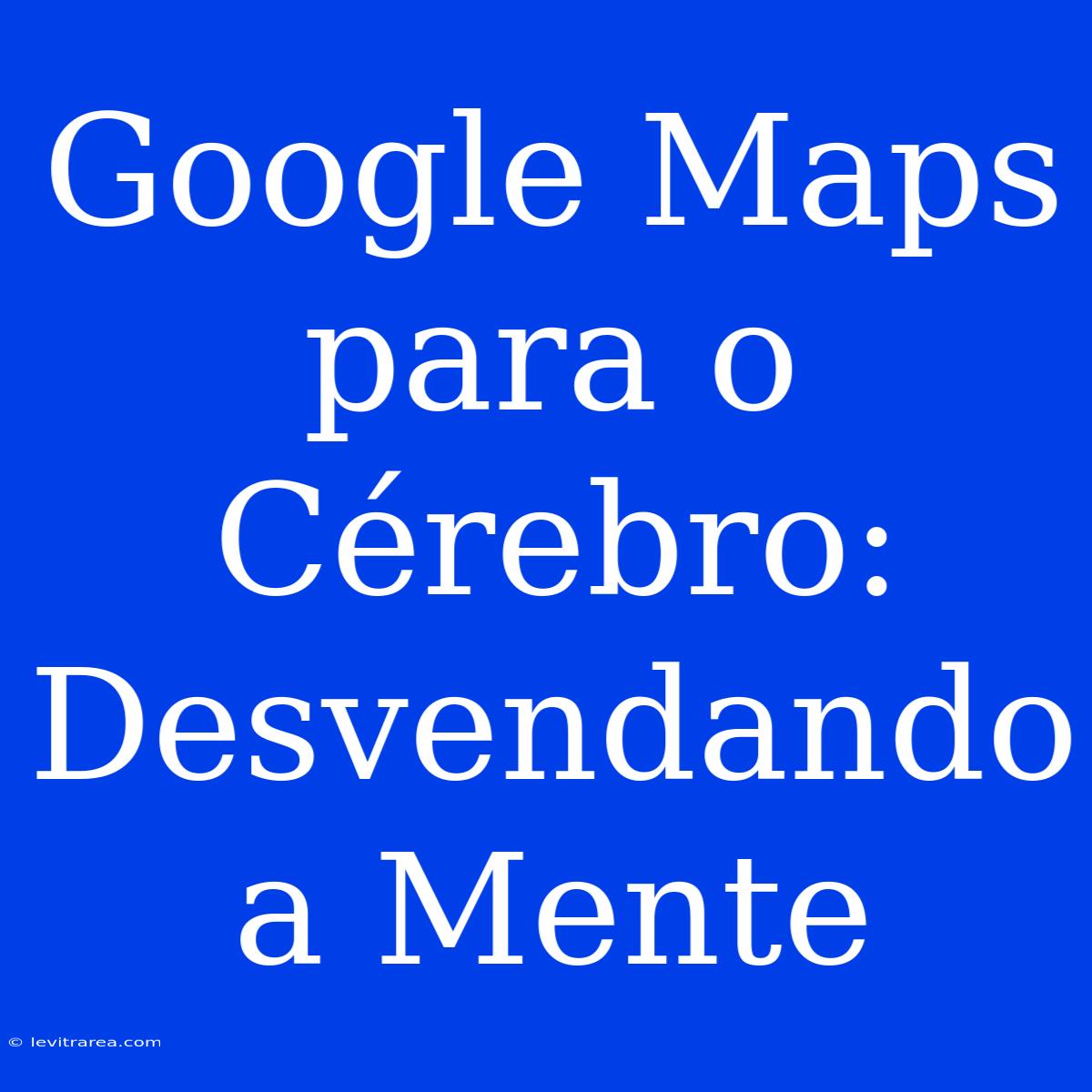 Google Maps Para O Cérebro: Desvendando A Mente