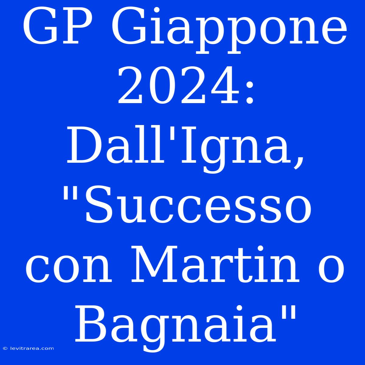 GP Giappone 2024: Dall'Igna, 