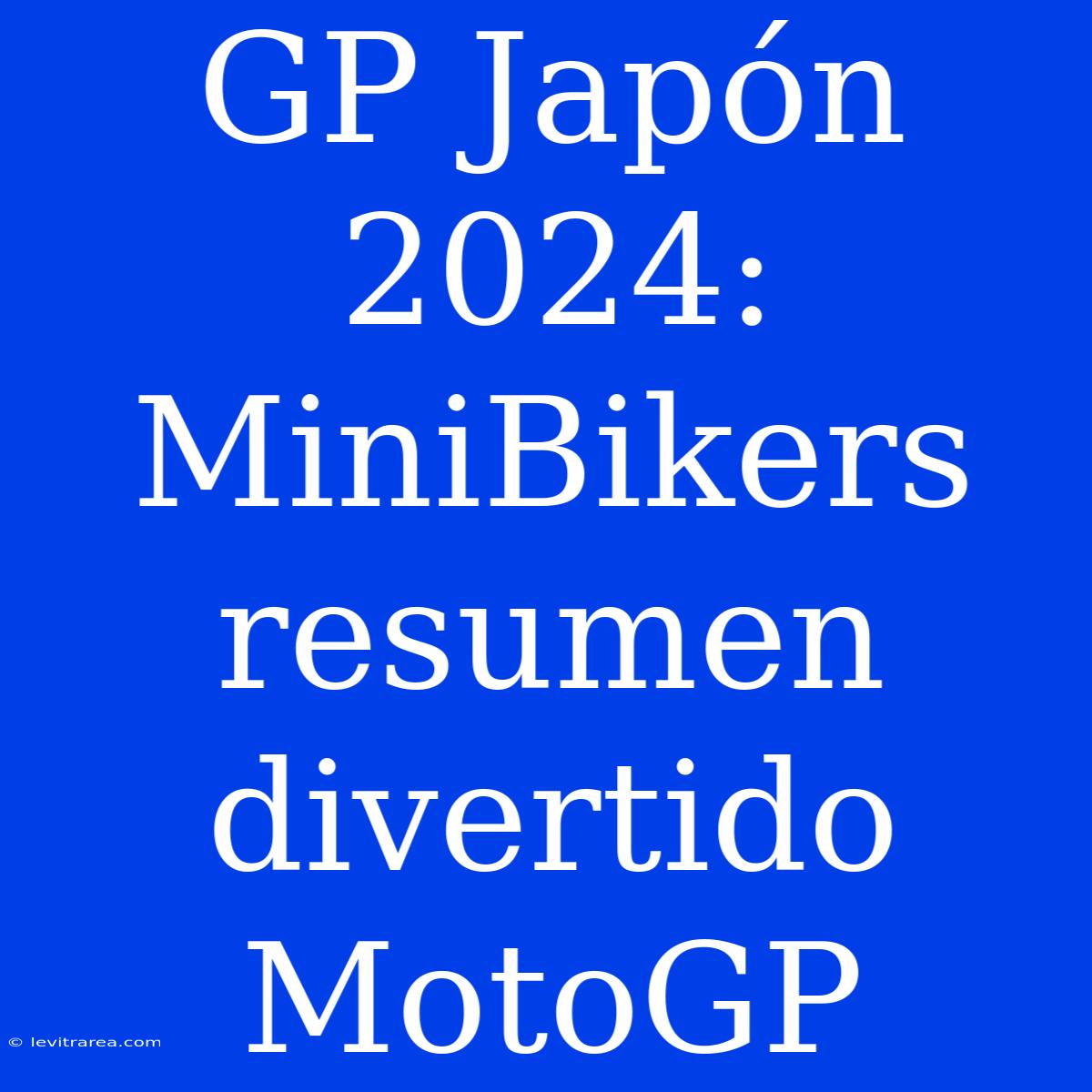 GP Japón 2024: MiniBikers Resumen Divertido MotoGP