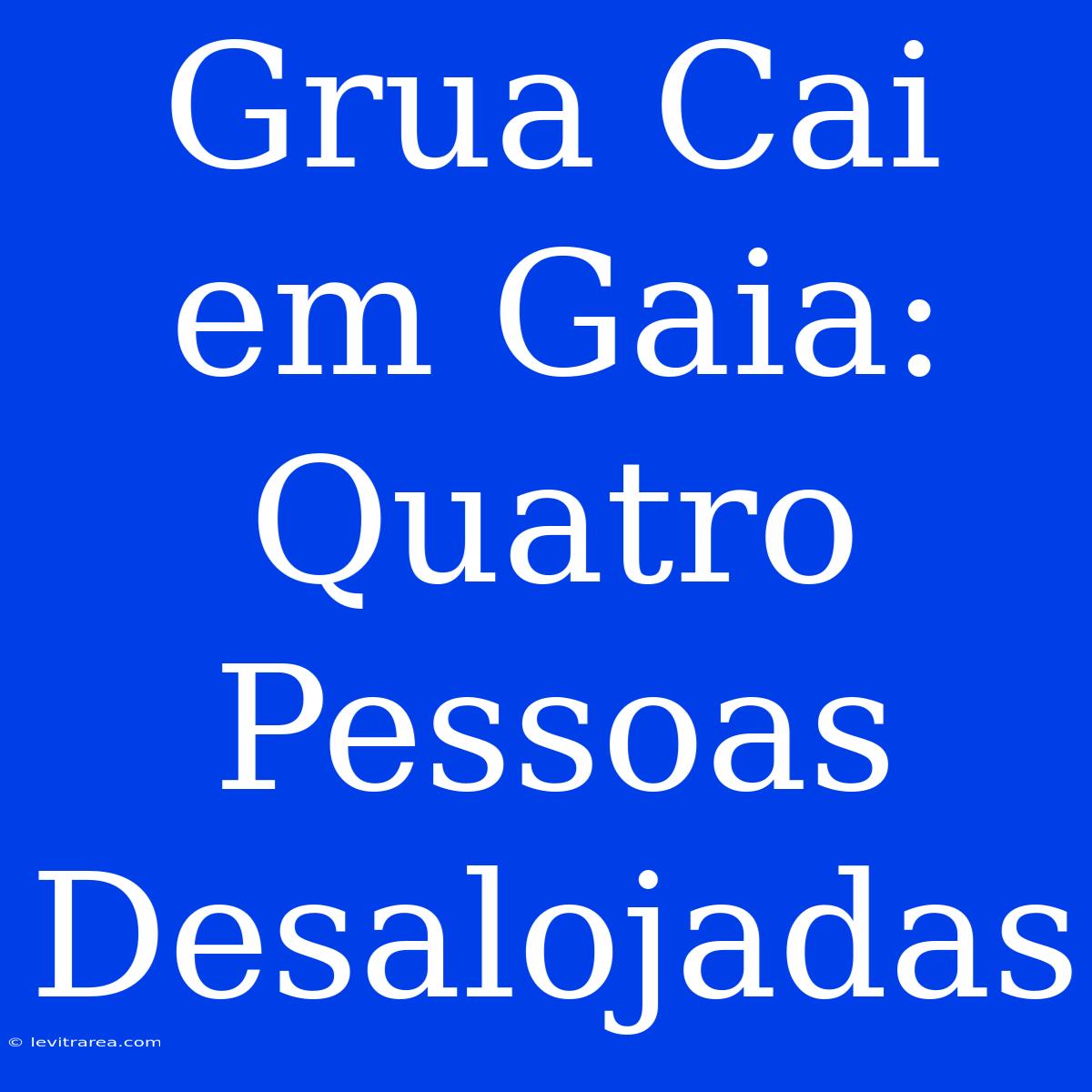 Grua Cai Em Gaia: Quatro Pessoas Desalojadas