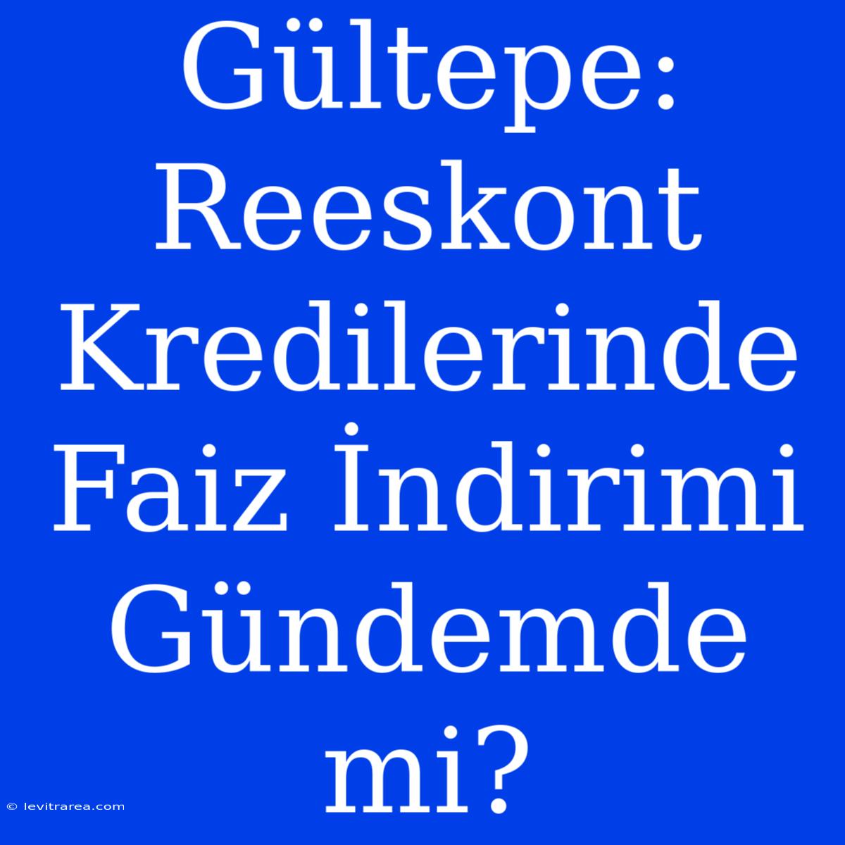 Gültepe: Reeskont Kredilerinde Faiz İndirimi Gündemde Mi?