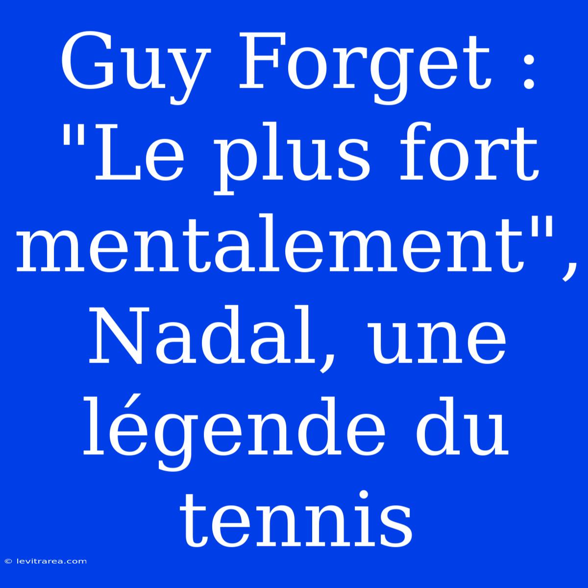 Guy Forget :  