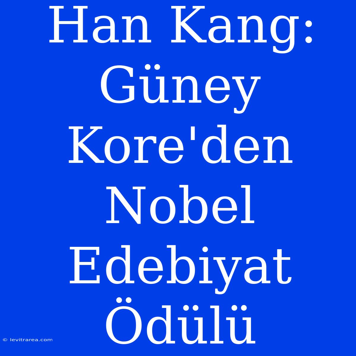 Han Kang: Güney Kore'den Nobel Edebiyat Ödülü