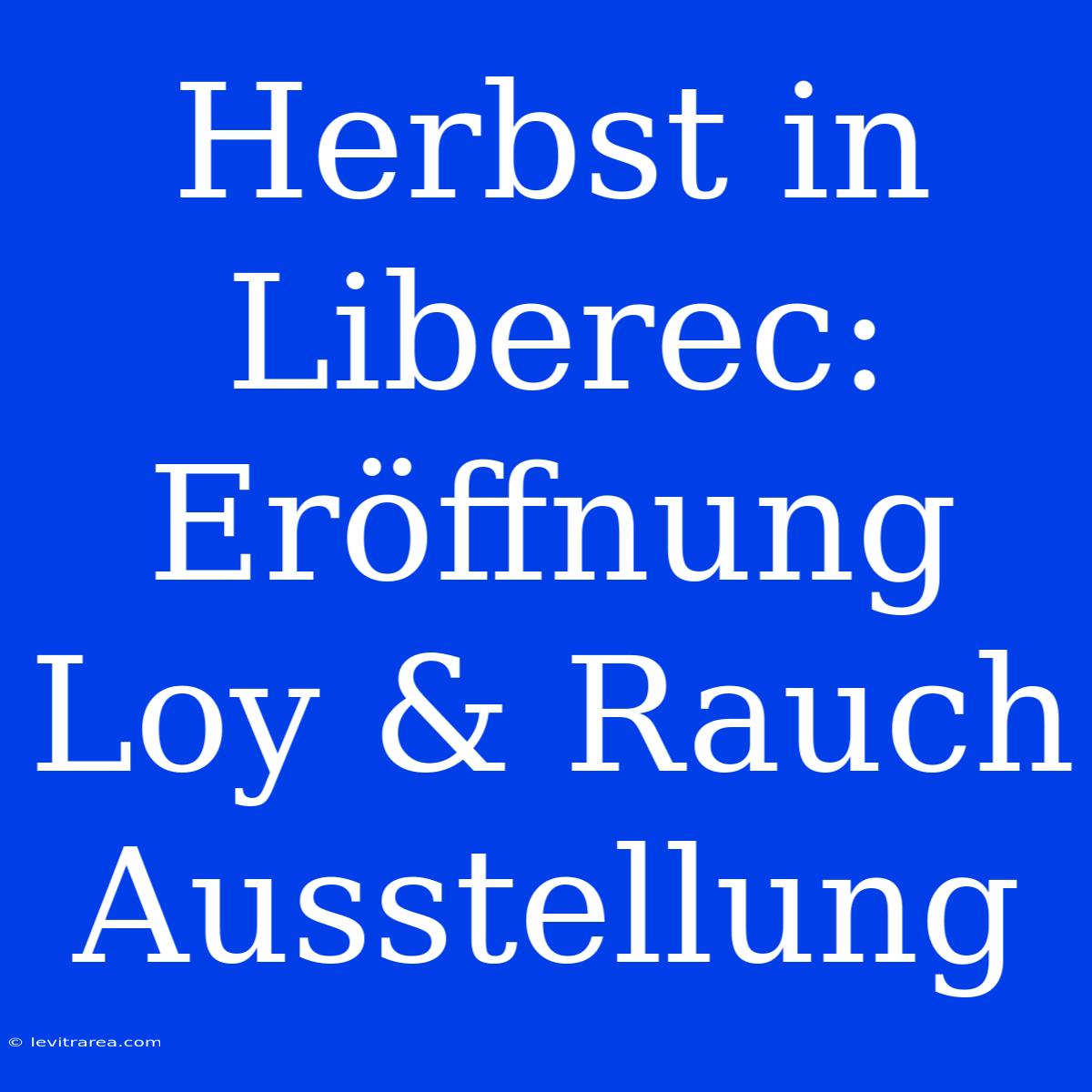 Herbst In Liberec: Eröffnung Loy & Rauch Ausstellung