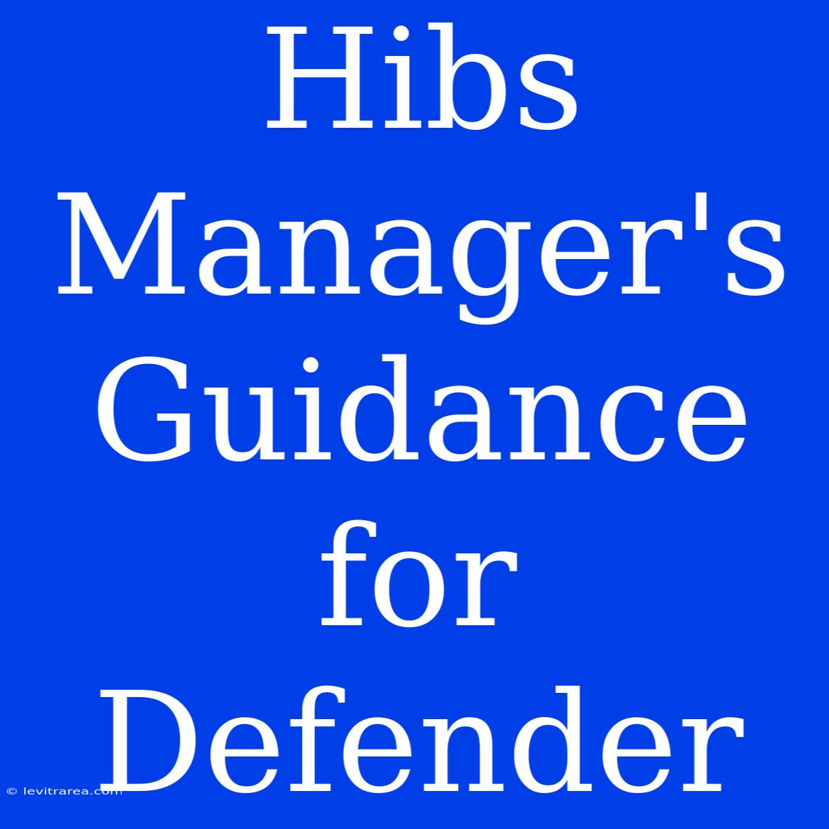 Hibs Manager's Guidance For Defender