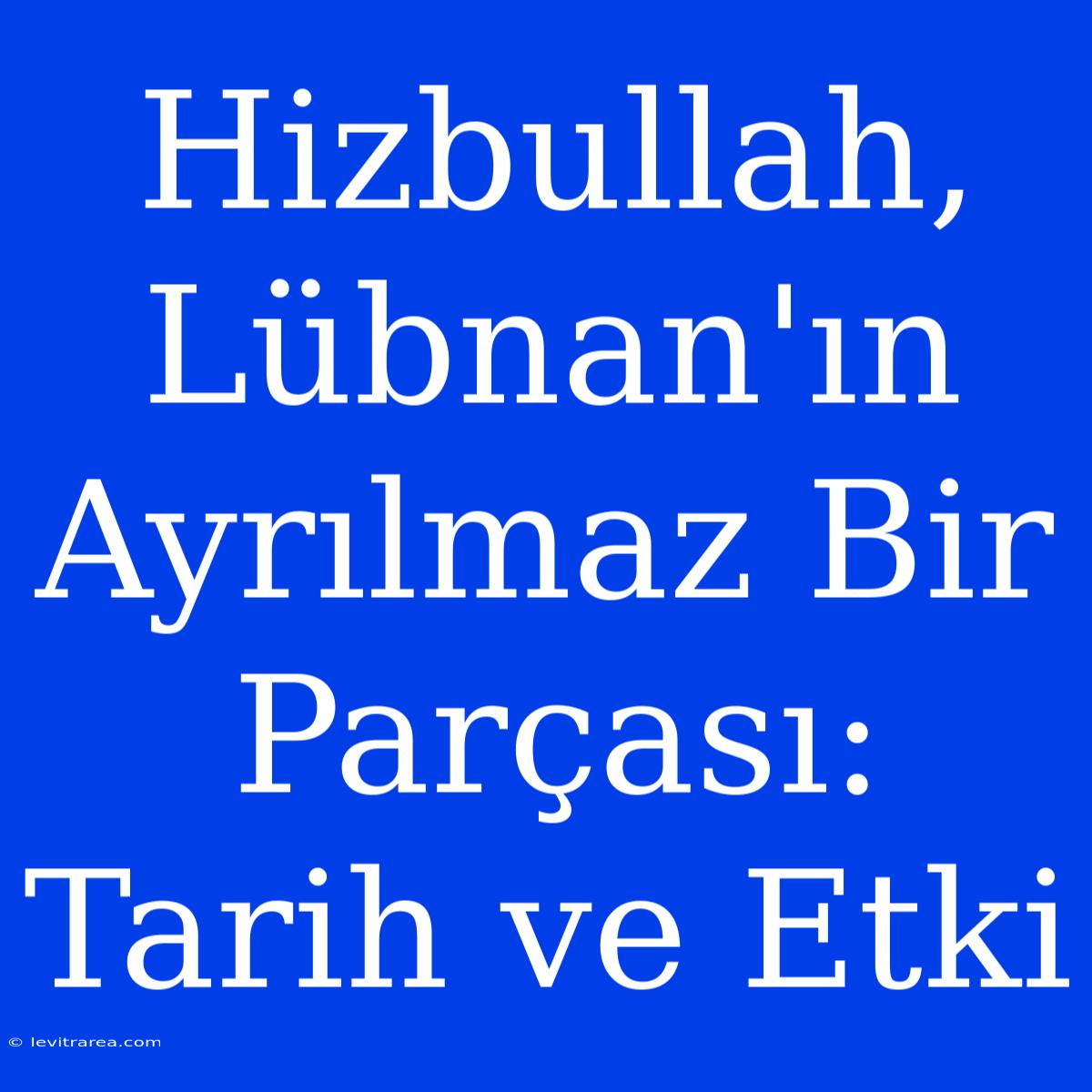 Hizbullah, Lübnan'ın Ayrılmaz Bir Parçası: Tarih Ve Etki