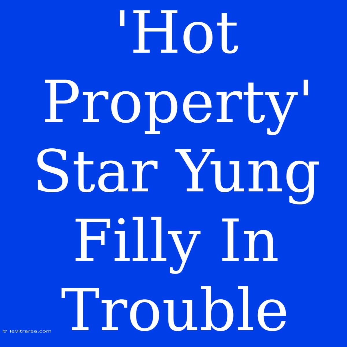 'Hot Property' Star Yung Filly In Trouble