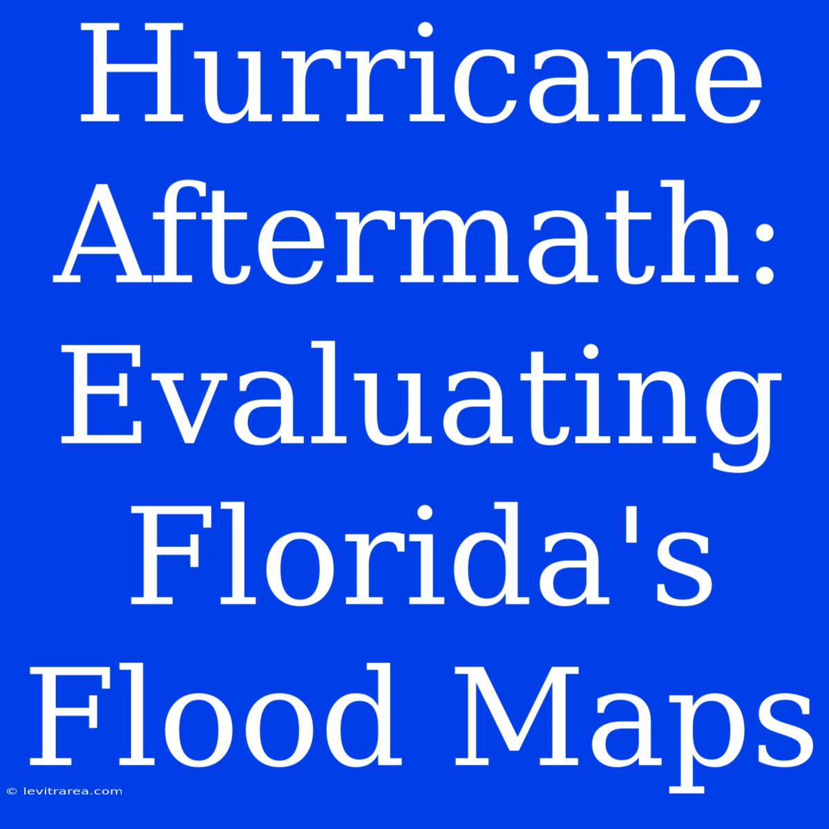 Hurricane Aftermath: Evaluating Florida's Flood Maps 