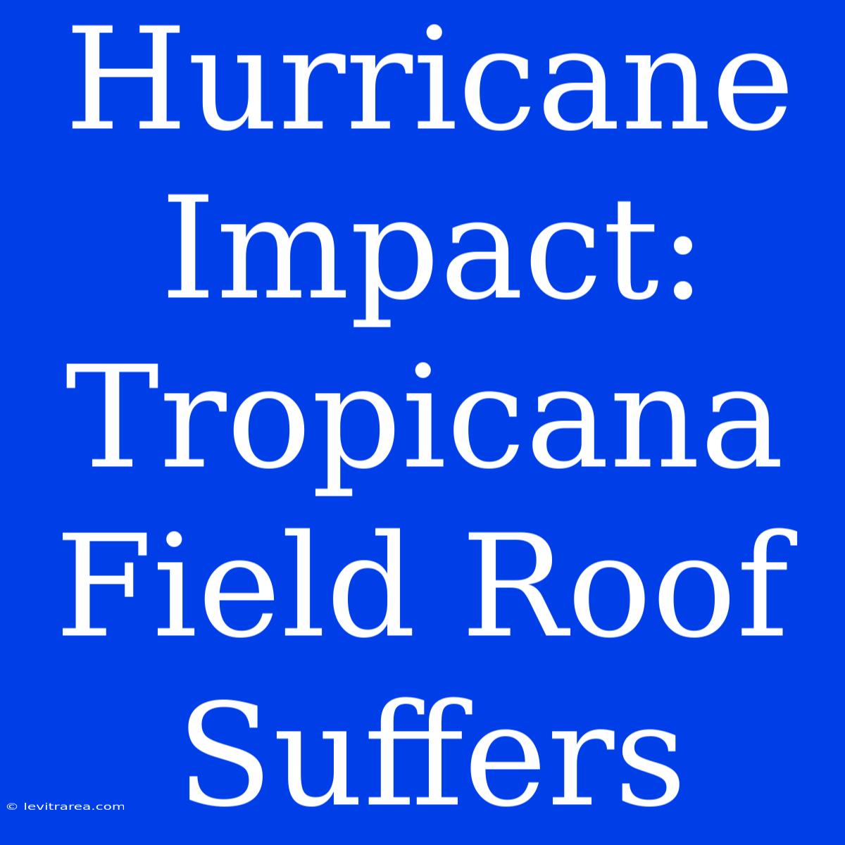 Hurricane Impact: Tropicana Field Roof Suffers