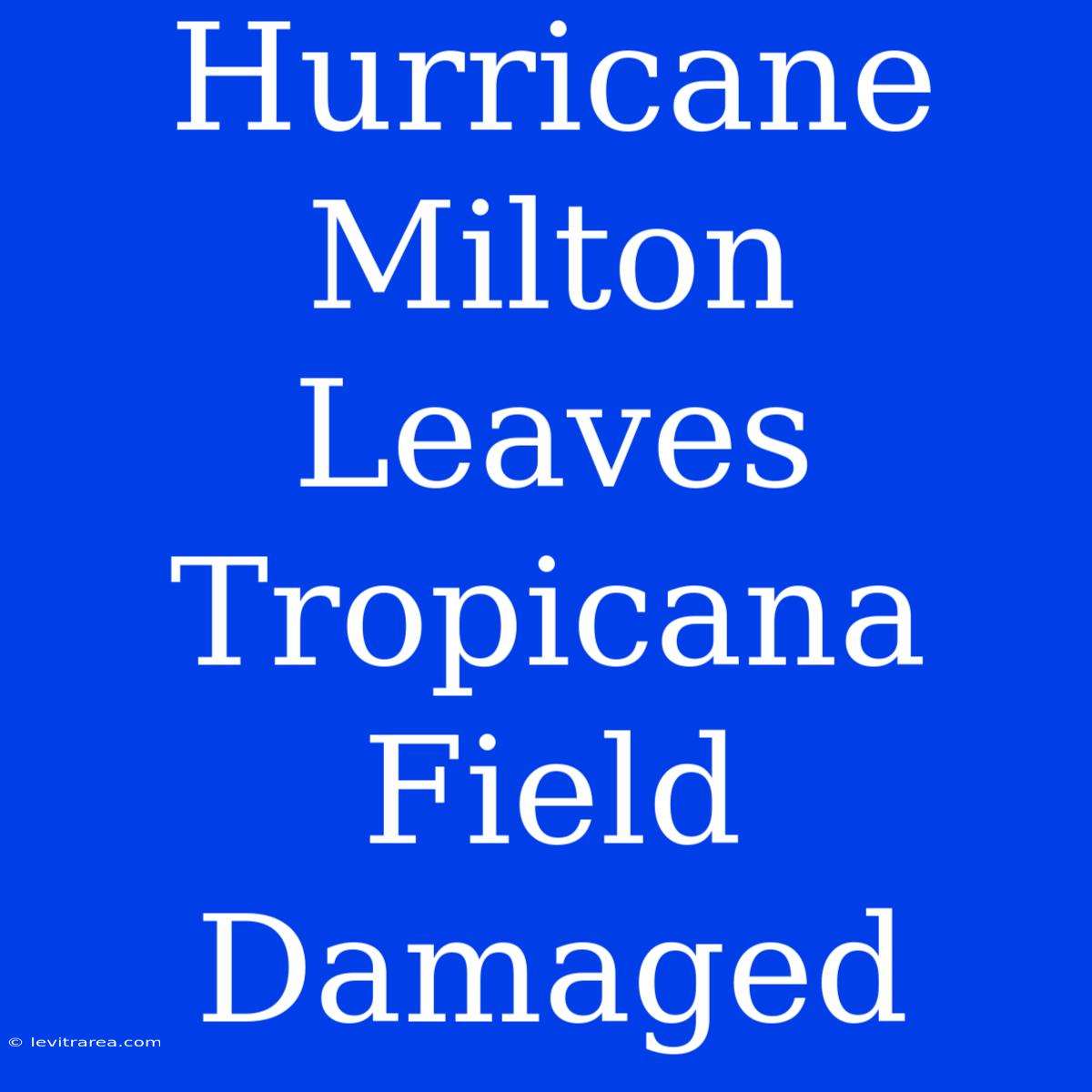 Hurricane Milton Leaves Tropicana Field Damaged