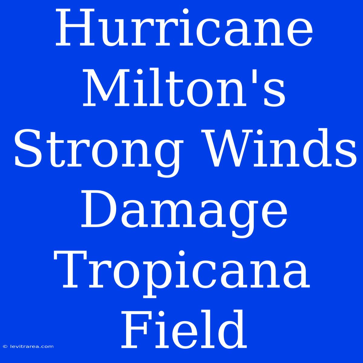 Hurricane Milton's Strong Winds Damage Tropicana Field 