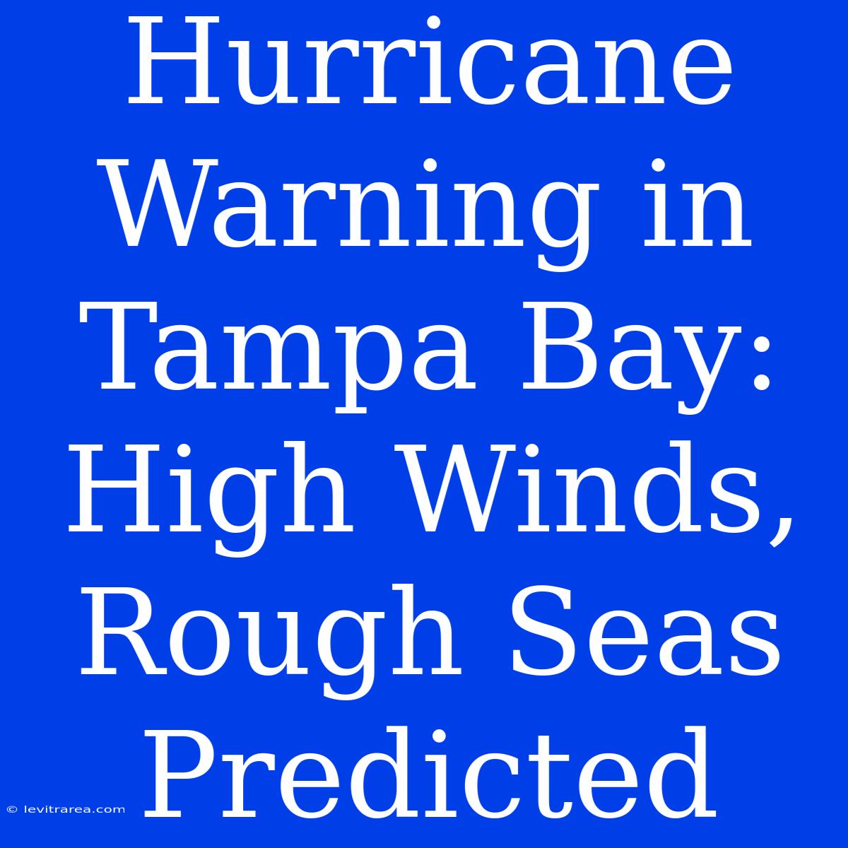 Hurricane Warning In Tampa Bay: High Winds, Rough Seas Predicted 