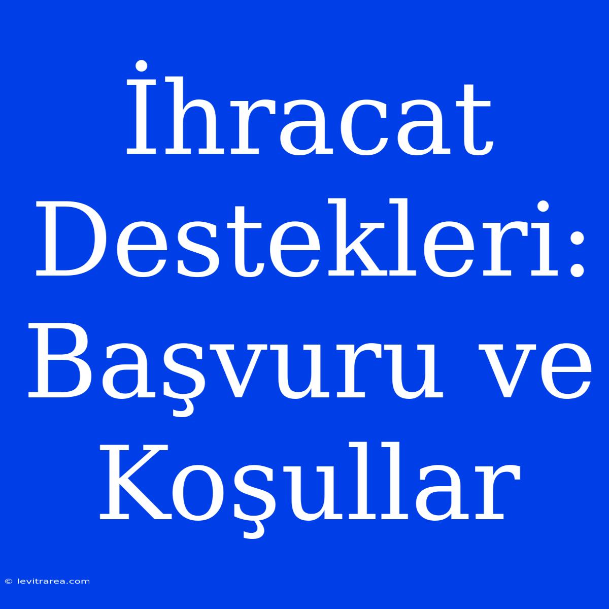 İhracat Destekleri: Başvuru Ve Koşullar 