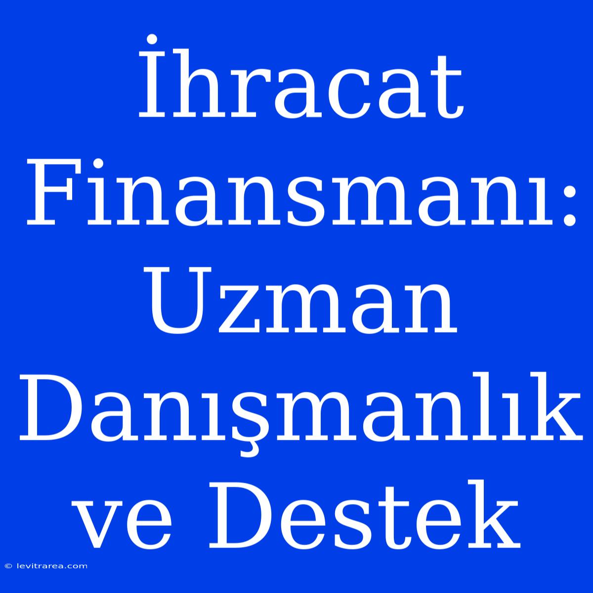 İhracat Finansmanı: Uzman Danışmanlık Ve Destek