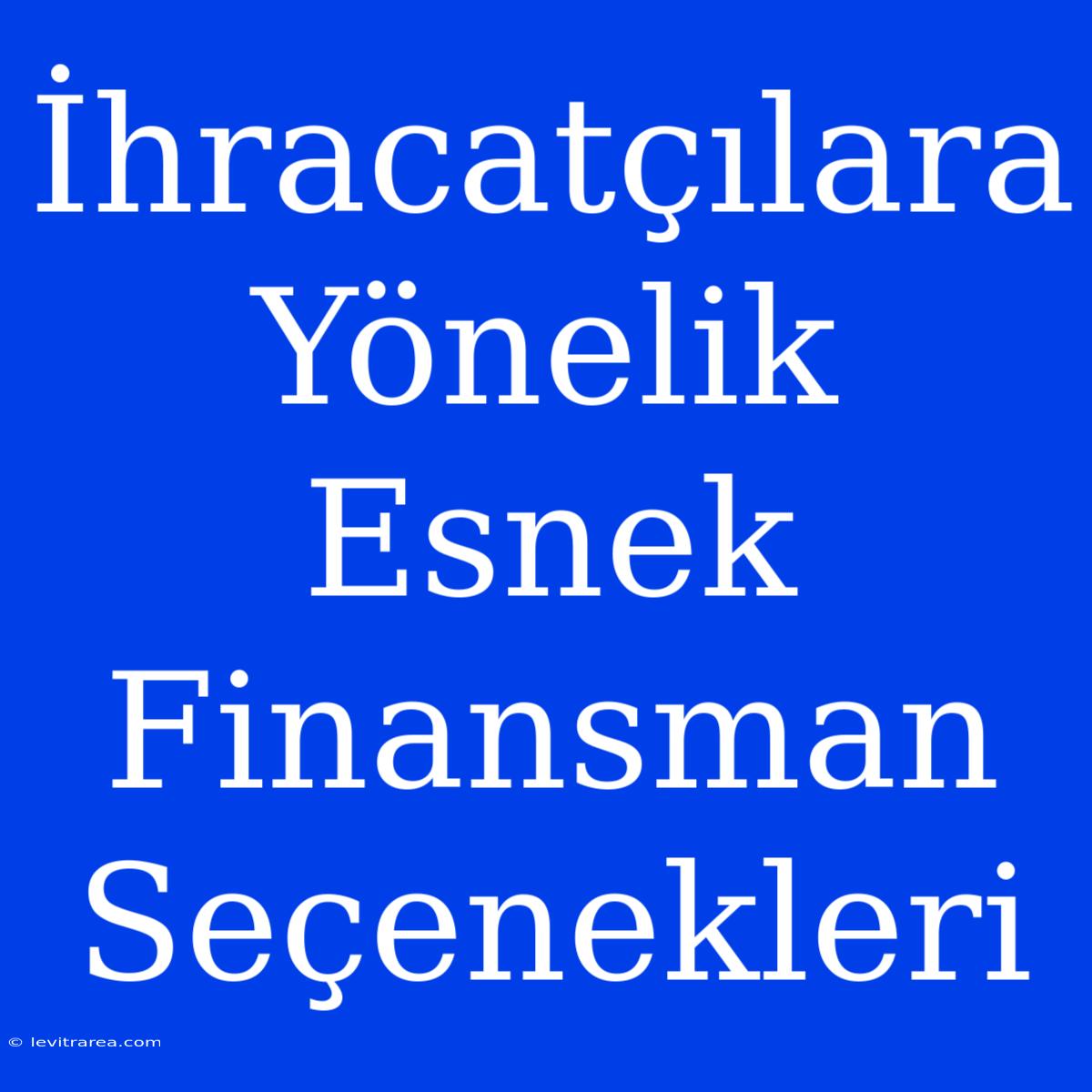 İhracatçılara Yönelik Esnek Finansman Seçenekleri