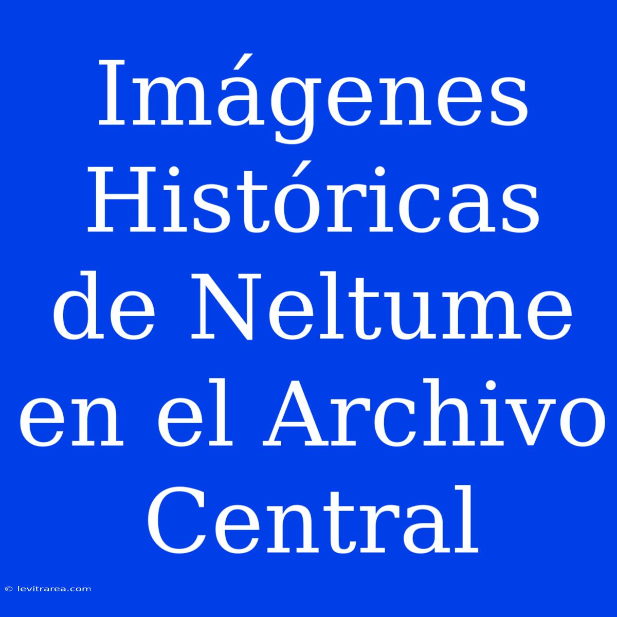 Imágenes Históricas De Neltume En El Archivo Central