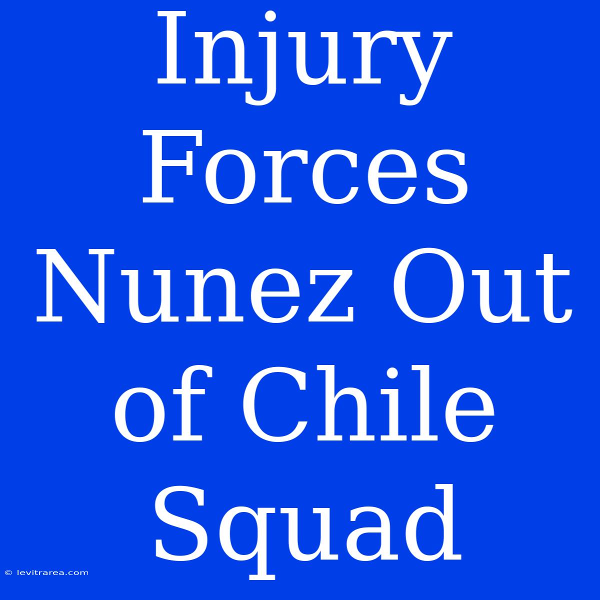 Injury Forces Nunez Out Of Chile Squad