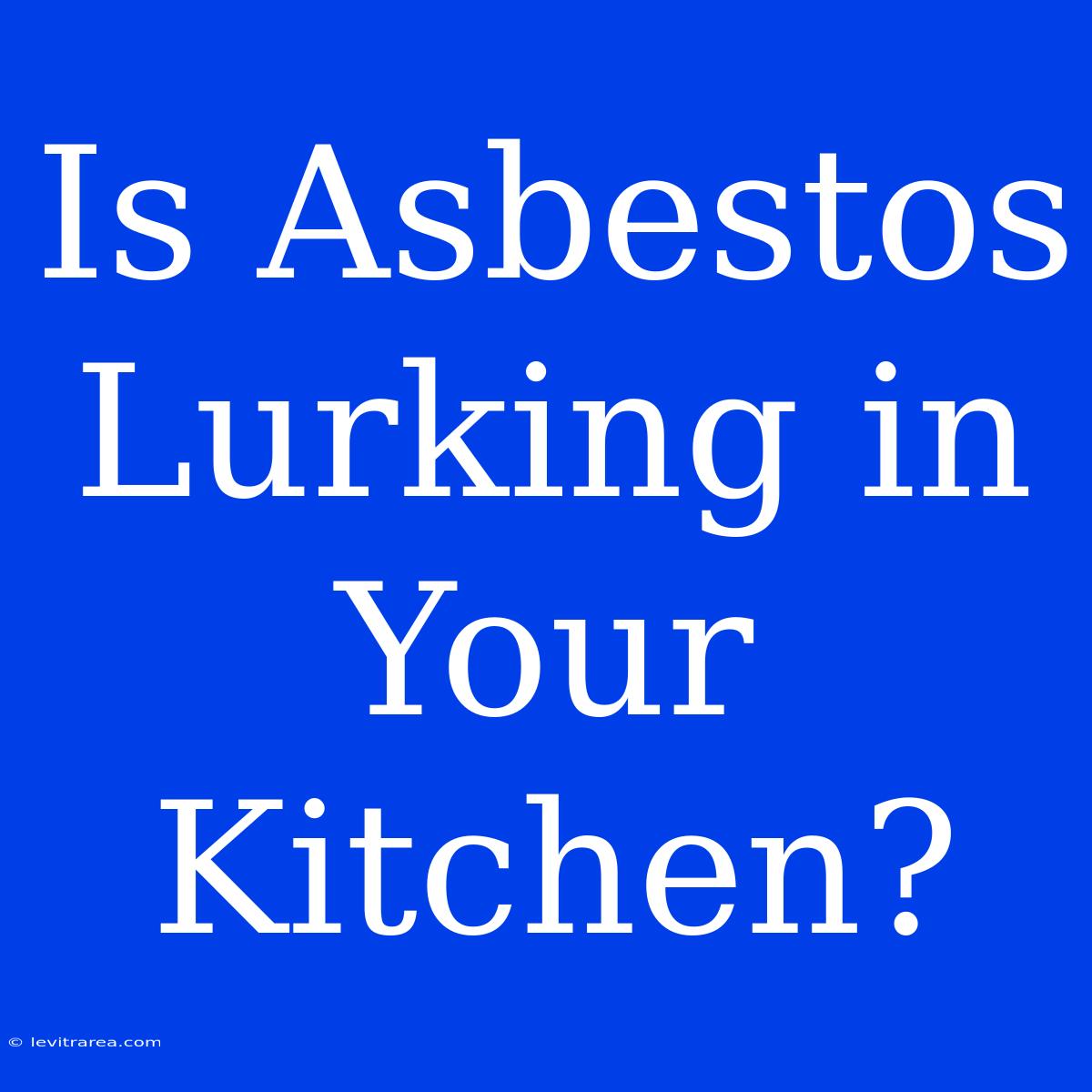 Is Asbestos Lurking In Your Kitchen?