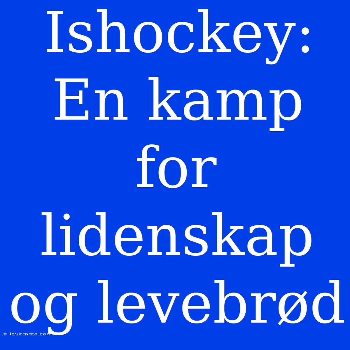 Ishockey: En Kamp For Lidenskap Og Levebrød