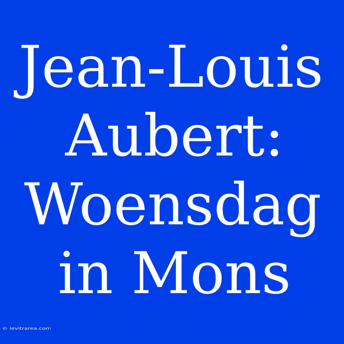 Jean-Louis Aubert: Woensdag In Mons