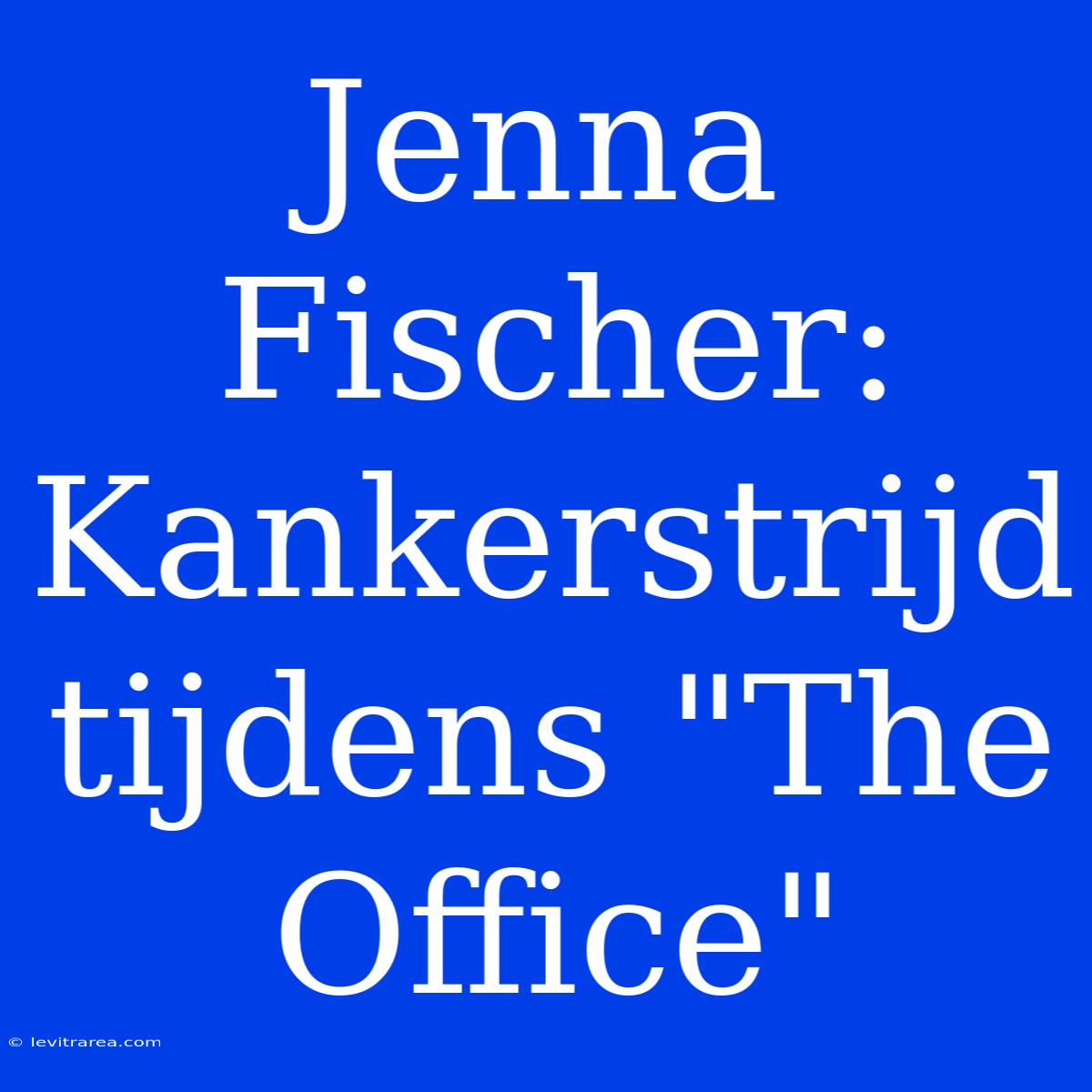 Jenna Fischer: Kankerstrijd Tijdens 